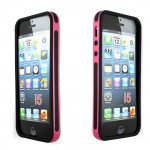 Wholesale iPhone 5 5S 2 in 1 Bumper (Pink-Black)